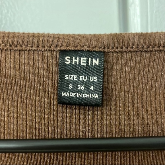 SHEIN Black and Brown Long Sleeve Crop Tops Set - Picture 2 of 5